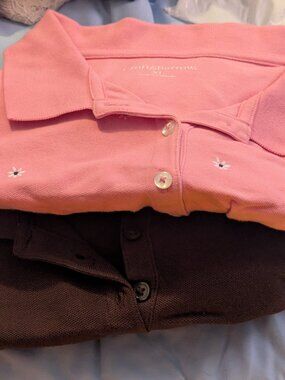 Croft & Barrow XL Pink and Navy Polos